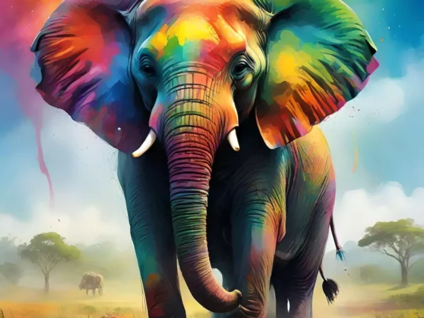 L’ELEFANTE CON IL NASO DI ARCOBALENO